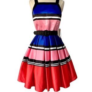 NWT Tony Bowls Colorful Fit and Flare Formal Dress